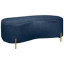 Ver imagem 1 de Puff Recamier Orgânico Maitê 1mt Quarto Loja Bouclê Azul Marinho