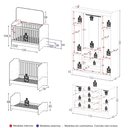 Ver imagem 2 de Quarto Bebê Completo Berço 3 em 1/Guarda-Roupa 4 Portas/Cômoda 4 Gavetas Vicente Multimóveis