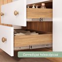 Ver imagem 7 de Quarto Bebê Completo Berço 3 em 1/Guarda-Roupa 4 Portas/Cômoda 4 Gavetas Vicente Multimóveis