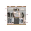 Ver imagem 5 de Guarda Roupa Casal com Espelho 6 Portas 4 Gavetas Virtus
