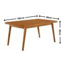 Ver imagem 4 de Mesa de Jantar Copper 180 cm Tampo MDF Canto Copo Laminado e 6 Cadeiras Lira