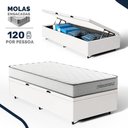 Ver imagem 5 de Cama Box Baú Solteiro com Colchão de Molas Ensacadas Double Comfort 88 x 188 x 62 cm