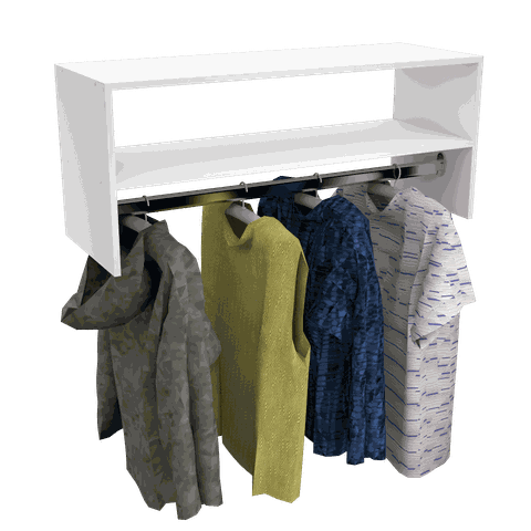 CABIDEIRO EXPOSITOR LOJA M125.2021.B (CLOSET, PRATELEIRA) MUNDI MOVEIS