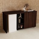 Ver imagem 6 de Aparador Frigobar Embutir Esquerdo Armário 2 Portas com Pés em Metal Corporate