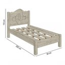 Ver imagem 2 de Cama Solteiro Siena 100% Mdf com Sarrafo em Madeira Carmolar Artico