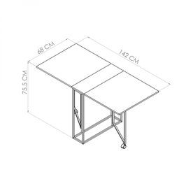 Mesa para Escritório Reunião 4 Lugares Dobrável 142cm  - 2