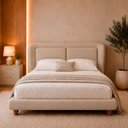 Ver imagem 1 de Cama Japonesa com Cabeceira Queen Blind Haru Linho Bege - Sallar Home