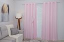 Ver imagem 1 de Cortina Oxford Rosa-bebê com Voil Xadrez Sala/quarto 300x250 - Fabritex