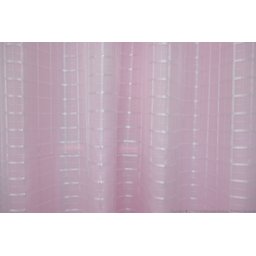Cortina Oxford Rosa-bebê com Voil Xadrez Sala/quarto 300x250 - Fabritex - 4