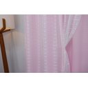 Ver imagem 3 de Cortina Oxford Rosa-bebê com Voil Xadrez Sala/quarto 300x250 - Fabritex