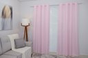 Ver imagem 2 de Cortina Oxford Rosa-bebê com Voil Xadrez Sala/quarto 300x250 - Fabritex