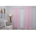 Ver imagem 2 de Cortina Oxford Rosa-bebê com Voil Xadrez Sala/quarto 300x250 - Fabritex