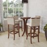 Conjunto 3 Banquetas Altas em Madeira Maciça Londres  - 3
