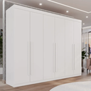 Ver imagem 4 de Guarda Roupa Casal 6 Portas 6 Gavetas Gramado 100% Mdf Valverde Moveis Branco
