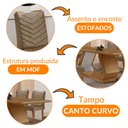 Ver imagem 6 de Mesa para Sala de Jantar Alvorada 180cm Mdf Tampo Laminado Canto Copo e 6 Cadeiras Liz