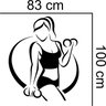 Adesivo de Parede Musculação Mod04:83 X 100 Cm - 2