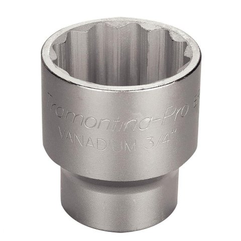 Soquete Estriado em Aço Cromo Vanádio 55 Mm - Encaixe 3/4 Tramontina