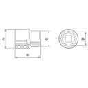 Ver imagem 2 de Soquete Estriado em Aço Cromo Vanádio 55 Mm - Encaixe 3/4 Tramontina