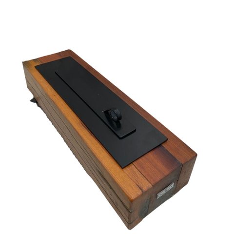 Lareira Ecológica no Dormente com Rodinhas e Queimador em Ferro - 65x 20cm - Bromo