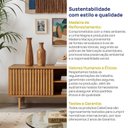 Ver imagem 7 de Rack para TV até 75 Polegadas 220cm em Madeira Maciça Porta Ripada Magna Cabecasamadeiraoriginals