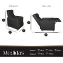 Ver imagem 2 de Poltrona Cadeira do Papai Reclinável Confortavel Veludo:Preto/Liso