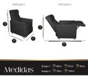 Ver imagem 2 de Poltrona Cadeira do Papai Reclinável Confortavel Veludo:Preto/Liso