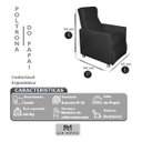 Ver imagem 3 de Poltrona Cadeira do Papai Reclinável Confortavel Veludo:Preto/Liso