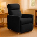 Ver imagem 1 de Poltrona Cadeira do Papai Reclinável Confortavel Veludo:Preto/Liso