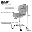 Ver imagem 3 de Cadeira de Escritório com Base Giratória Estofada Slim Vegas