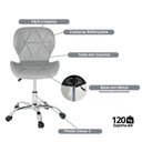 Ver imagem 6 de Cadeira de Escritório com Base Giratória Estofada Slim Vegas