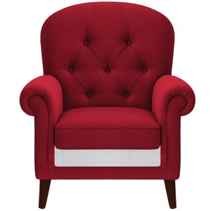 Poltrona Natalina Papai Noel North Pole Suede Vermelho