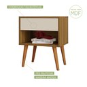 Ver imagem 5 de Mesa de Cabeceira 100% MDF 1 Gaveta 1 Nicho Pés Palito Vivare