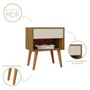 Ver imagem 4 de Mesa de Cabeceira 100% MDF 1 Gaveta 1 Nicho Pés Palito Vivare