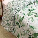 Ver imagem 4 de Kit Cobre Leito Colcha Casa Scarpa Classics King Dupla Face Percal 300 Fios Estampado 3 Peças - Flor