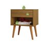 Mesa de Cabeceira 100% MDF 1 Gaveta 1 Nicho Pés Palito Vivare - 6