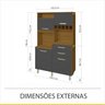 Armário de Cozinha 4 Portas 2 Gavetas Jr com Porta Garrafas - 4
