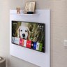 Painel Star Tv 32" Prateleira Superior Inferior 90x90 Decoração Sala Estar Quarto Recepção Branco - 5