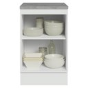 Ver imagem 5 de Balcão de Cozinha 50cm 1 Porta Branco/preto Agata Madesa