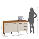 Ver imagem 3 de Balcão Atenas 3 Portas e 3 Gavetas Kaiki Móveis