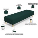 Ver imagem 7 de Puff Decorativo Bali W01 Pés Palito 210x60cm Bouclê Verde - Lyam Decor
