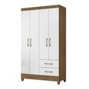 Ver imagem 4 de Guarda Roupa Solteiro Chile Naturale Branco Moval