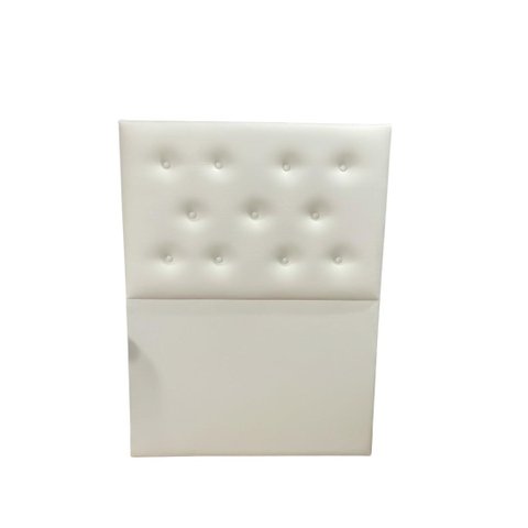 Cabeceira de Cama Box Solteiro - Corino Branco