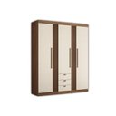 Ver imagem 6 de Guarda Roupa Solteiro 3 Portas 3 Gavetas 3.3 Aurora Jatoba/areia - Santos Andirá