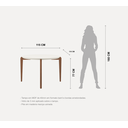 Ver imagem 3 de Mesa de Jantar 115cm Madeira Donatella 4 Lugares Vidro Redonda Cozinha