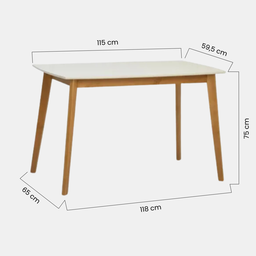 Escrivaninha para Quarto Áustria Cor Branco e Mel - 2