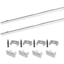 Perfil Sobrepor Led 17x7mm Branco 2x1m Applicato Ilunato - 1