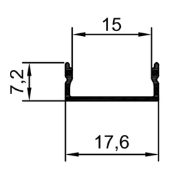Perfil Sobrepor Led 17x7mm Branco 2x1m Applicato Ilunato - 5