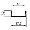 Perfil Sobrepor Led 17x7mm Branco 2x1m Applicato Ilunato - 5