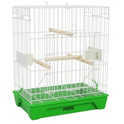 Gaiola Triplex Porta e Teto com Poleiro Calopsita Quatiguá:verde - 3