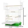 Gaiola Triplex Porta e Teto com Poleiro Calopsita Quatiguá:verde - 2